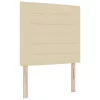  Boxrugós ágy matracmal fejtámlával Krém 90 x 190 cm szövet