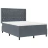  Boxspring Ágy Mattress & LED Sötétszürke 160x200 cm Velvet
