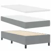  Boxrugós ágy matracmal Világosszürke 90 x 200 cm szövet
