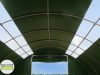 TP HIGHLANDER 9,15x26m ipari sátorcsarnok / mezőgazdasági sátor tűzálló PRIMEtex 2300 ponyvával, ablakkal - sötétzöld
