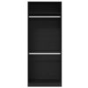  Fekete Tölgy Ruhásszekrény - 80 x 50 x 200 cm, Műanyagból Készült