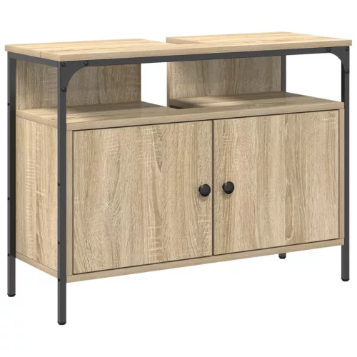  Fürdőszobai Szekrény Szett 3 pcs sonoma tölgy 80 x 30 x 60 cm