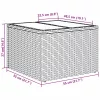  Kerti Kanapé Szett párnával 7 pcs Fekete polirattan