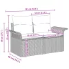  6 db-os Kert Sofa Készlet Párnákkal Barna Poli Rattan