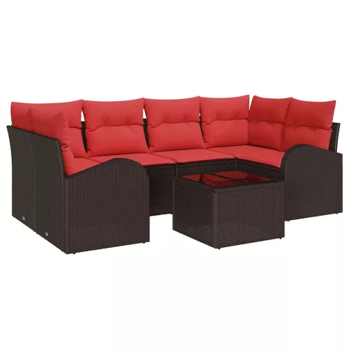  Kerti Kanapé Szett Barna 55 x 55 x 37 cm polirattan