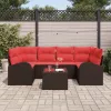  Kerti Kanapé Szett Barna 55 x 55 x 37 cm polirattan