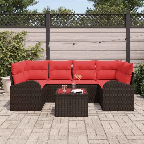  Kerti Kanapé Szett Barna 55 x 55 x 37 cm polirattan