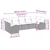  Kerti Kanapé Szett párnával 7 pcs Barna Poly Rattan