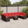  Kanapé Szett párnával 11 pcs Barna polirattan