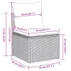  Kanapé 6 pcs Fekete 294 x 62 x 69 cm polirattan