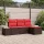  Kanapé Szett párnával 4 pcs Barna Poly Rattan