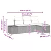  Kanapé Szett párnával 4 pcs Barna Poly Rattan