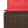  Kerti Kanapé Szett párnával 6 pcs Barna polirattan