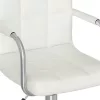  fehér műbőr forgó irodaszék