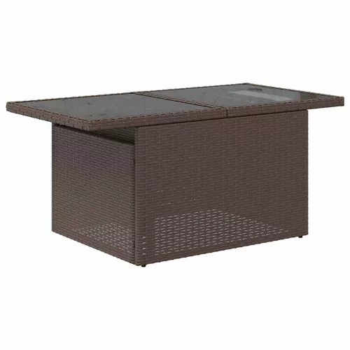  Kerti Kanapé Szett tárolóval 7 pcs Barna és Piros polirattan