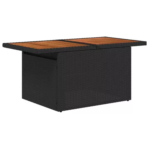 Kerti Kanapé Szett párnával tárolóval 6 pcs Fekete és kék
