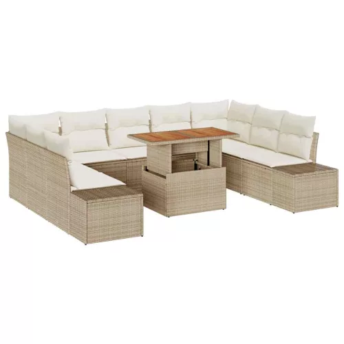  Kert étkező szett párnával 10 pcs Beige és krém