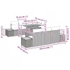  Kert étkező szett párnával 7 pcs Beige, Szürke 100 x 55 x 73 cm