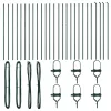  Kerítések 26 db Zöld Ø32 mm 150 cm Galvanizált Acél
