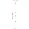  Kerítésoszlopok 52 db Szürke Ø32 mm 150 cm Horganyzott Acél