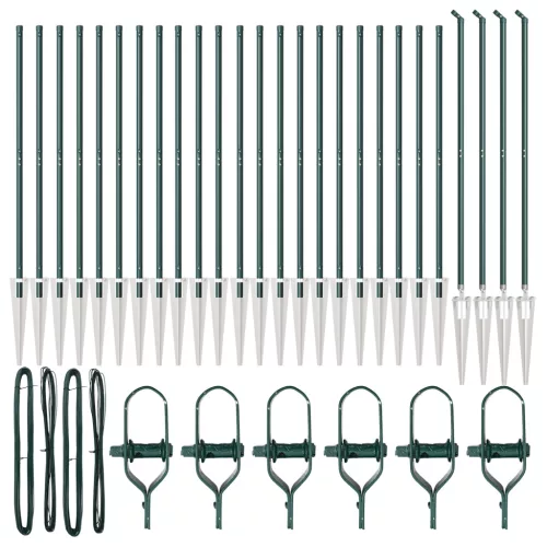  Fémkerítés Oszlopok Spike-kal 26 db Ø32 mm 170 cm Galvanizált Acél