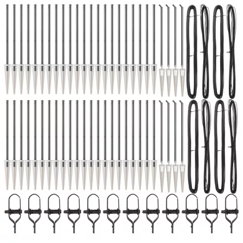  Kerti Kerítésoszlopok Küllővel 52 db Ø32 mm 80 cm Horganyzott Acél