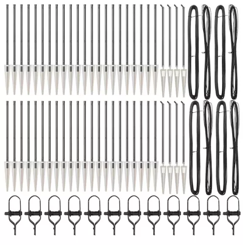  Kerítésposztok Kúpvasalattal 52 db Ø32 mm 100 cm Horganyzott Acél