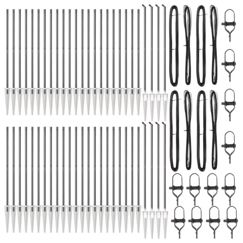  Kerítésoszlopok Spike-kal 52 db Ø32 mm 170 cm Horganyzott Acél