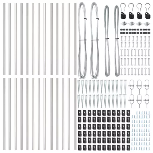  Kerítésoszlopok Spike-kal 26 db Ø32 mm 60 cm Horganyzott Acél