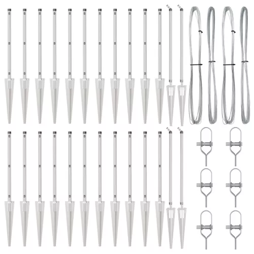  Spikesz oszlopok 26 db Ø32 mm 80 cm Horganyzott acél