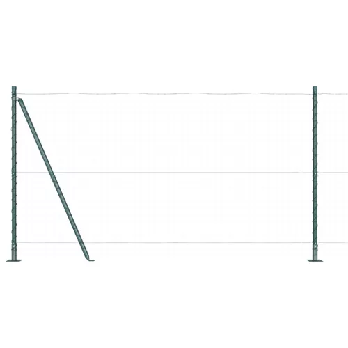  Kerítési Oszlopok Alaplemezekkel 26 db Ø32mm 68,5cm Horganyzott Acél