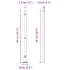  Kerítésoszlopok Alaplapokkal 52 db Ø32mm 88,5cm Horganyzott Acél