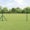  Kerítés oszlopokkal Zöld 0,4 x 50 m Acél és PVC