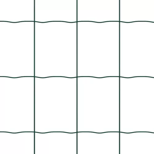  Kerítés oszlopokkal Zöld 0,4 x 50 m Acél és PVC
