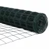  Kerítés oszlopokkal Zöld 0,4 x 50 m Acél és PVC