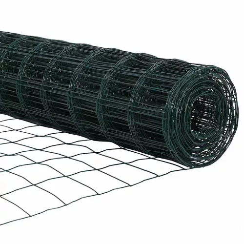  Kerítés oszlopokkal Zöld 0,4 x 50 m Acél és PVC