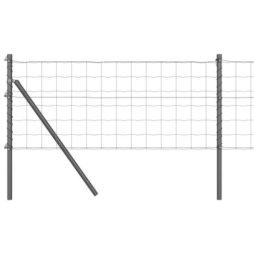  Európai Kerítés 7 Posta 0.6x10 m Galvanizált Acél Szürke
