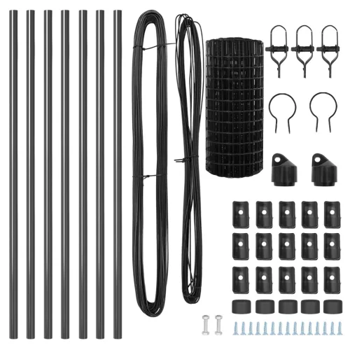  Európai Kerítés 7 Posta 0.6x10 m Galvanizált Acél Szürke