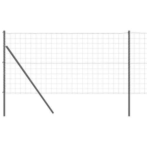  Kerítés oszlopokkal Szürke 1,2 x 25 m Acél