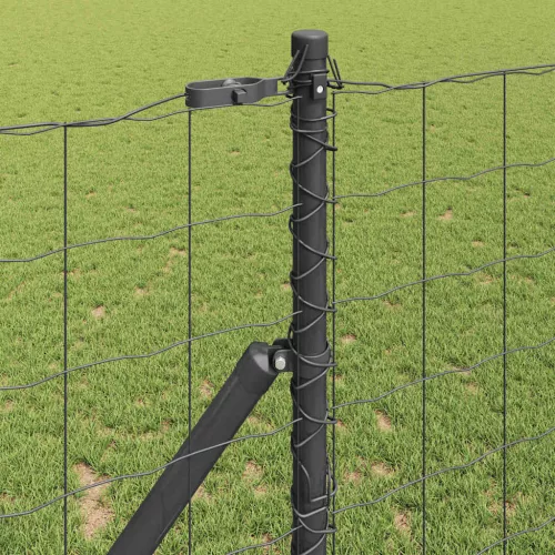  Kerítés oszlopokkal Szürke 1,2 x 25 m Acél