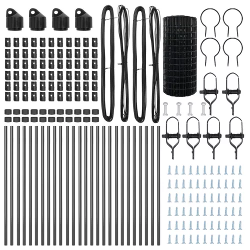  Euro kerítés 13 oszloppal 0.6x50 m Galvanizált acél Szürke