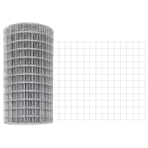  Euro Kerítés 7 Oszloppal 0.8x10 m Galvanizált Acél