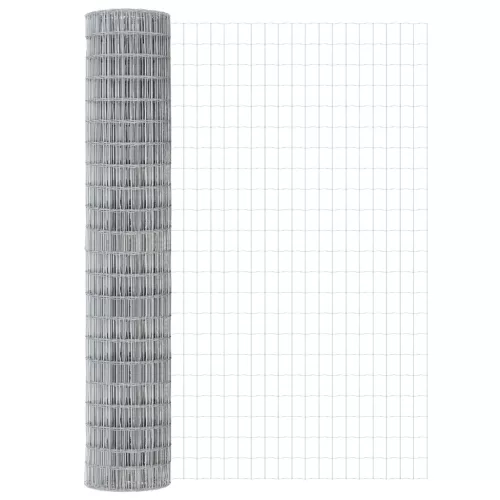  Euro Kerítés 7 Oszloppal 1.5x10 m Galvanizált Acél