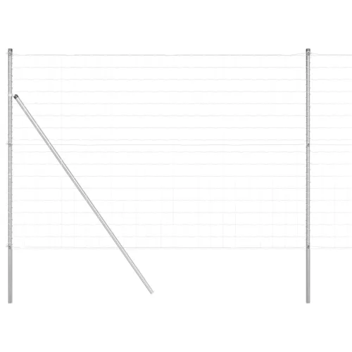  Euro Kerítés 7 Oszloppal 1.6x10 m Horganyzott Acél