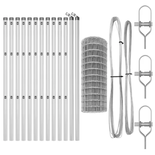  Euro kerítés 13 oszloppal 0.6x25 m Horganyzott acél