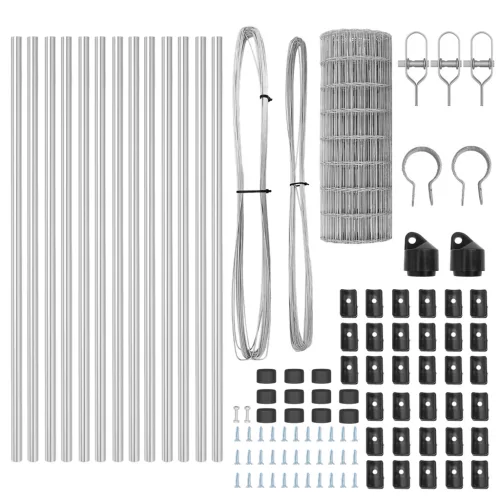  Euro Kerítés 13 Oszloppal 0.6x25 m Horganyzott Acél