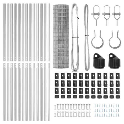  Euro Kerítés 13 Oszloppal 1.2x25 m Horganyzott Acél