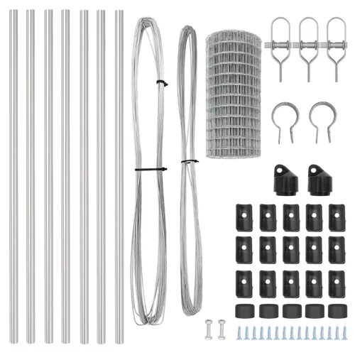  Euro Kerítés 13 Poszttal 0.4x25 m Horganyzott Acél
