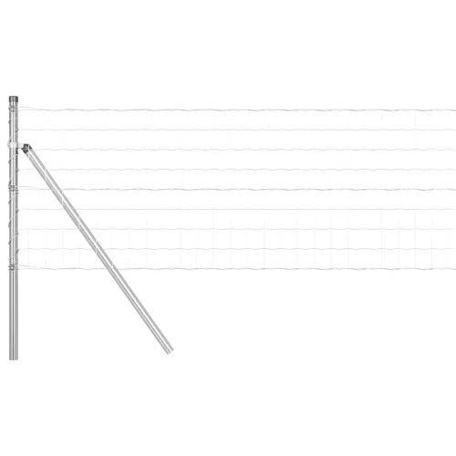  Euro Kerítés 7 Oszloppal 0.6x10 m Galvanizált Acél