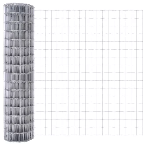  Euro Kerítés 7 Poszttal 1.2x10 m Galvanizált Acél